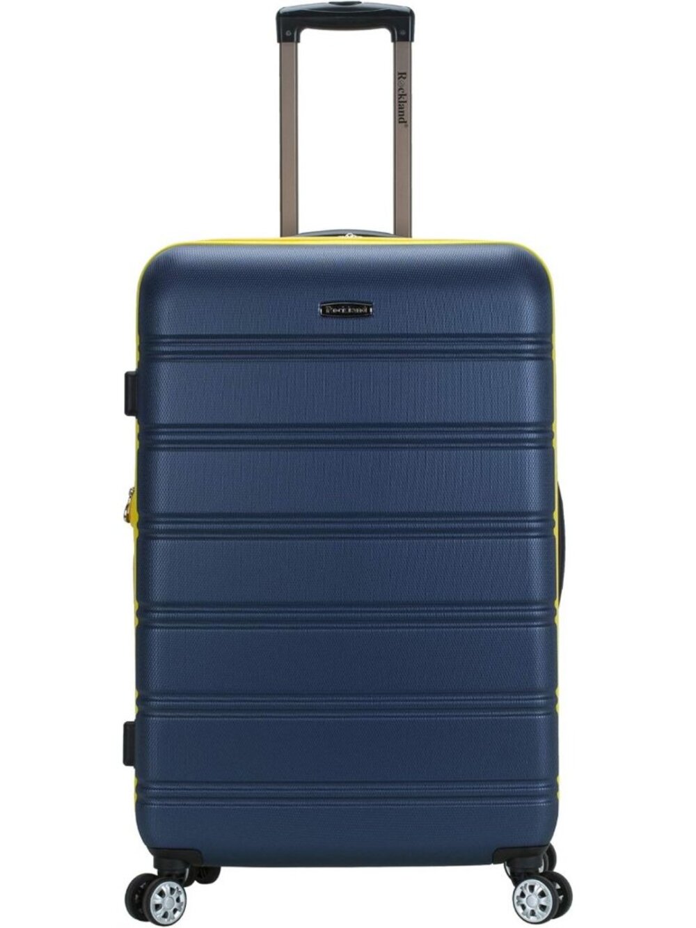 Expandable Hardside Spinner Luggage, Large 28" Checked Bag, Navy Travel Case